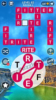 wordscape level|Wordscapes Level 82, Ravine 2 .